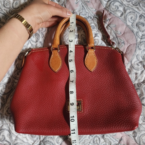 Dooney & Bourke Red Leather Tote Bag - Picture 2 of 8